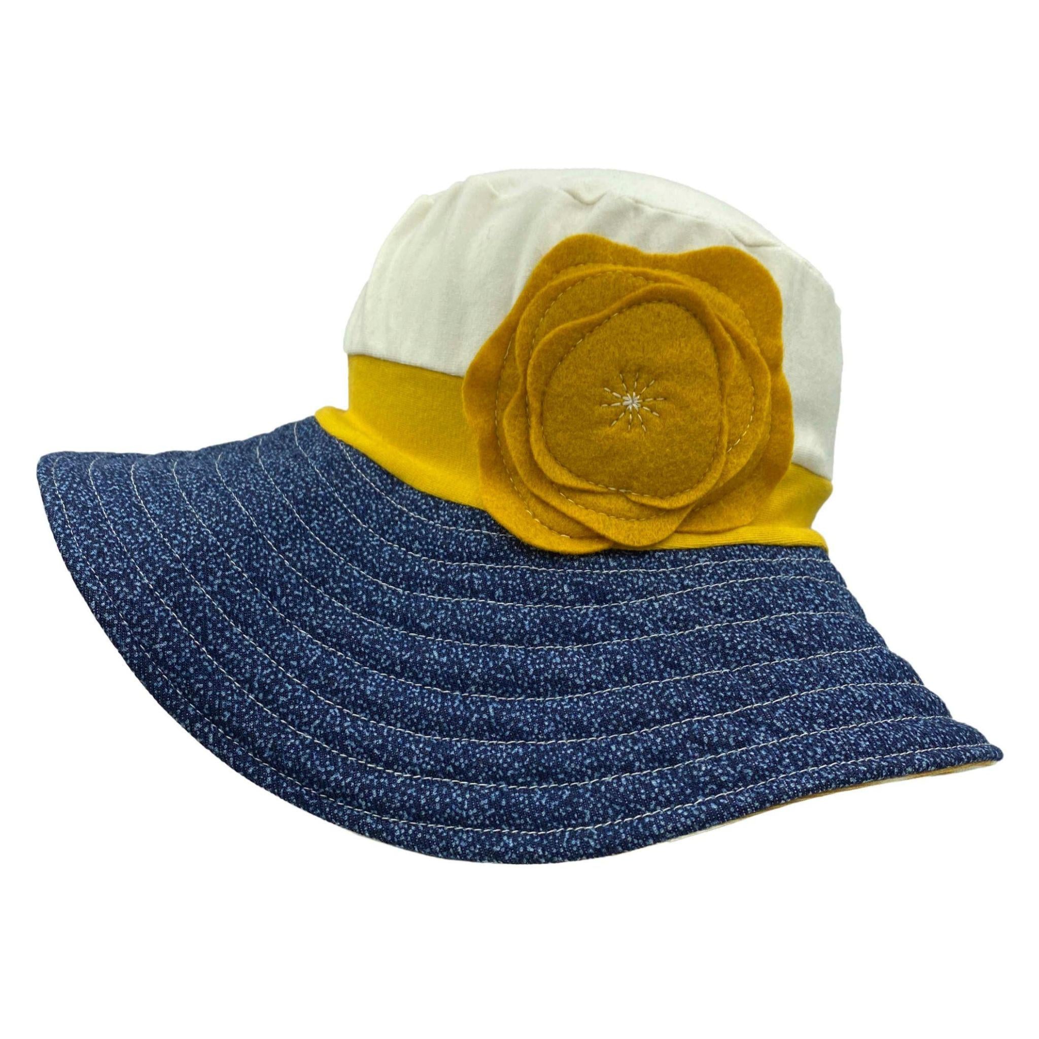 Sun Hats | Stretch Fit Hat | Stretch Fit Cap Denim Gold H017-004
